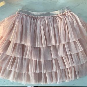 Zara layered glitter tulle skirt
